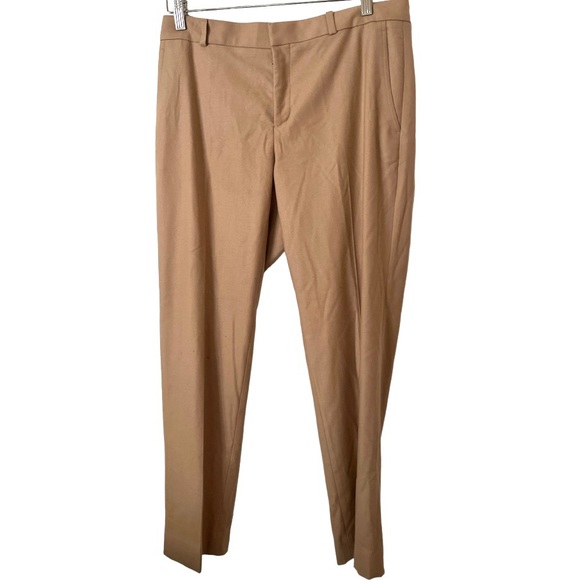 Banana Republic Nova Fides Wool Blend Pants Woven in Italy Camel Tan Ryan Fit 10 - Picture 1 of 10